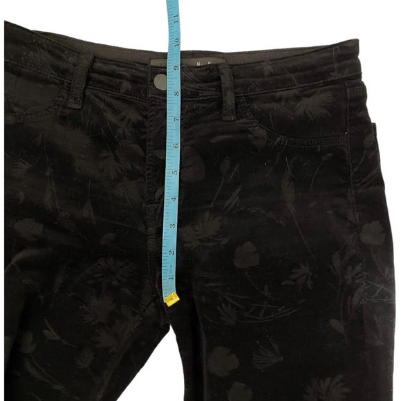 J Brand For Neiman Marcus Velvet Brocade Black Fleur Pants - Picture 10 of 10